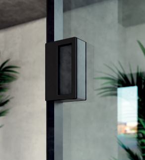 Klamki do drzwi wewnętrzne aluminiowe szklane bez zamka ECLISSE 