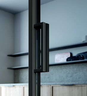 Klamki do drzwi wewnętrzne aluminiowe szklane bez zamka ECLISSE 